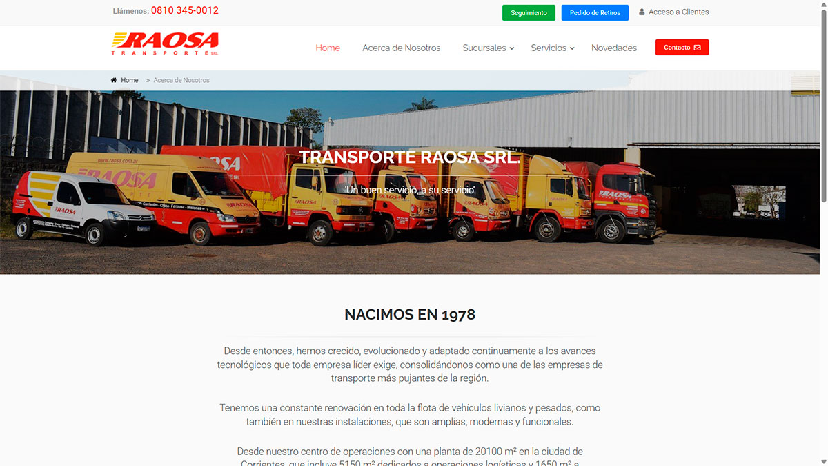 Sitio oficial de Transporte RAOSA