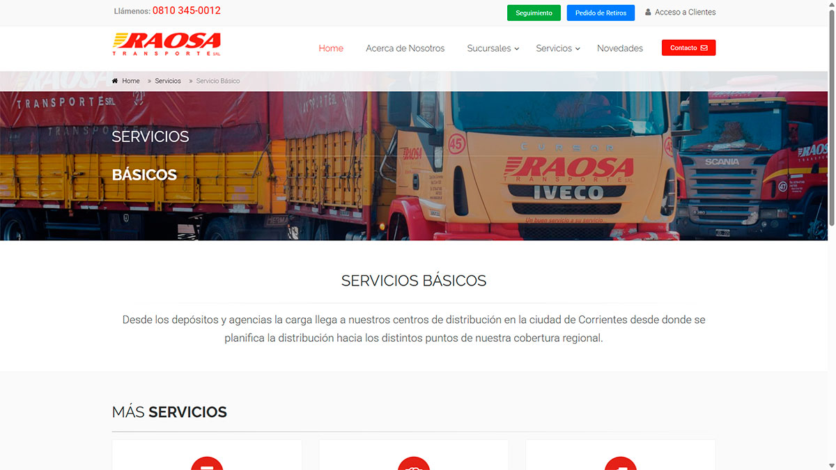 Sitio oficial de Transporte RAOSA
